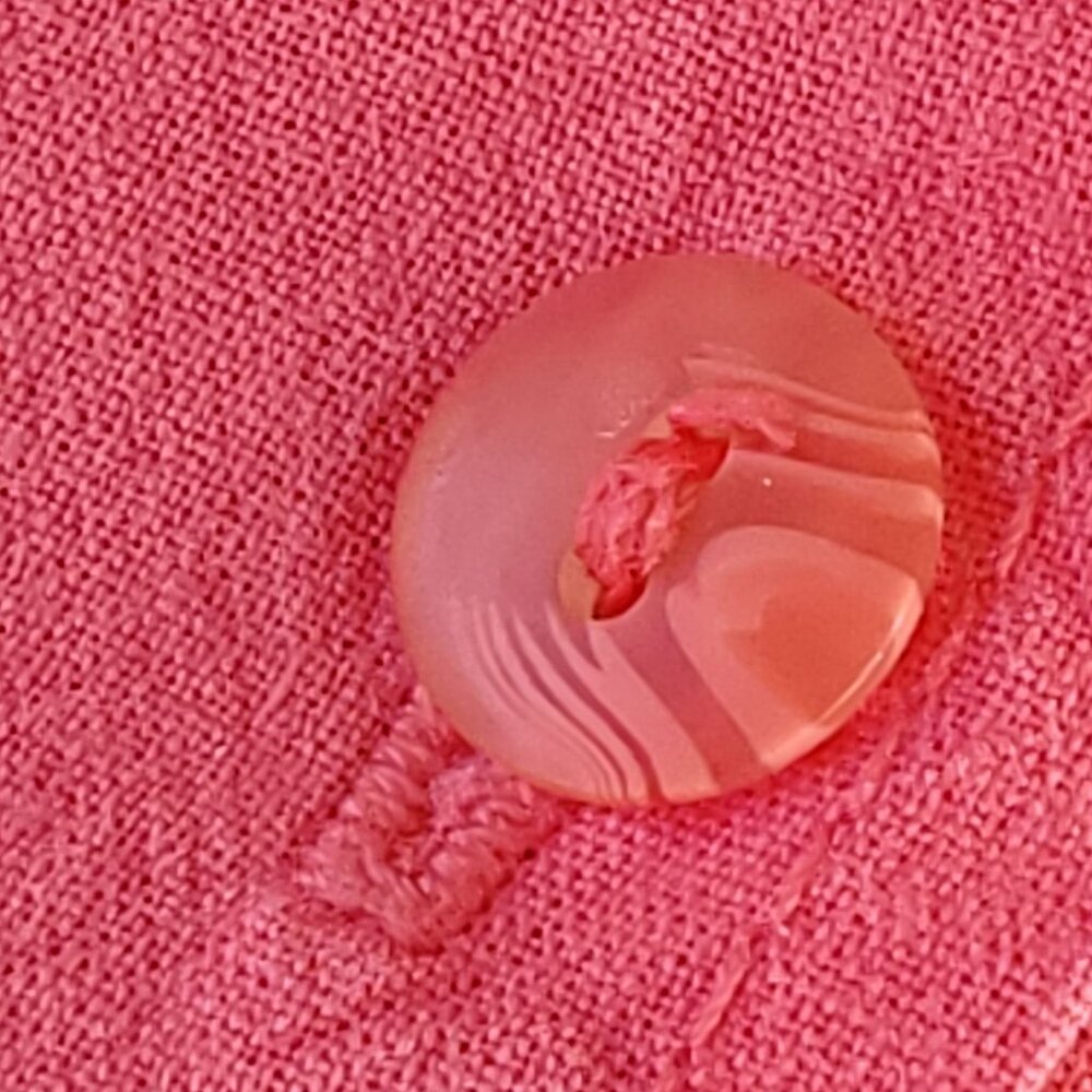 Erika Womens Coral Vacation Postcard Print Button-Up Shirt Size 2X Grandmacore - Picture 6 of 16